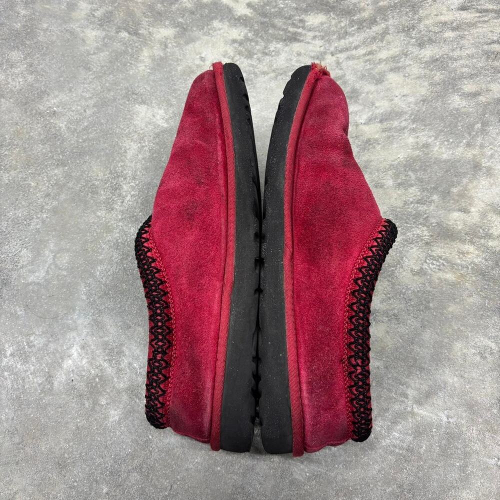 Ugg Tasman US Men’s 11 Red Suede Ankle Slip on Loafers Slippers - Picture 1 of 8